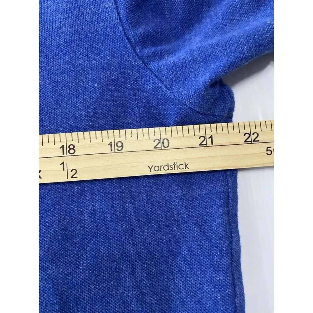 Polo Ralph Lauren Men's Large Polo Shirt, Short Sleeve Blue w/Yellow Pony - Picture 4 of 8